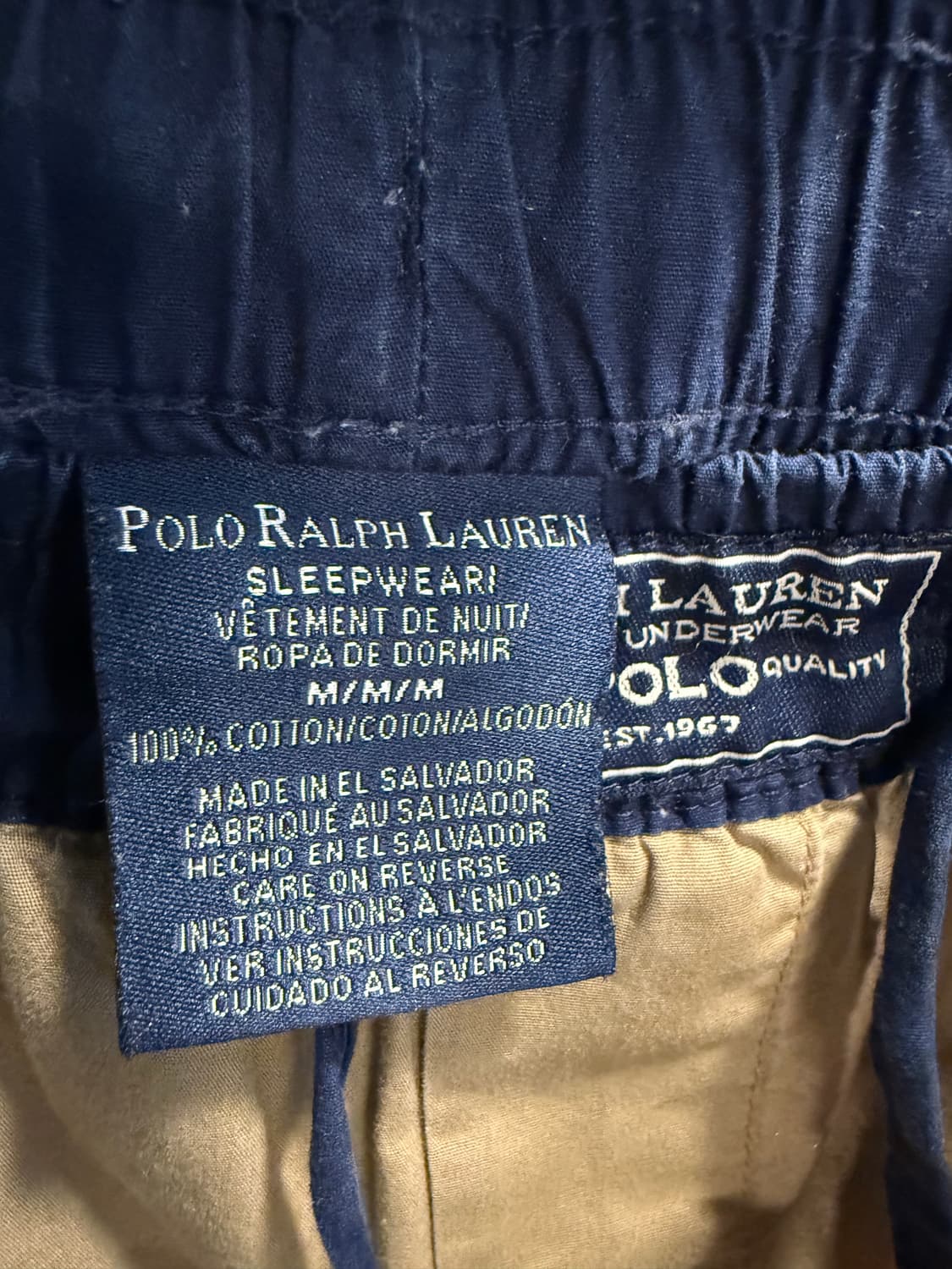 M 폴로 랄프로렌 POLO RALPH LAUREN 슬립웨어 팬츠 베이지 상품이미지7