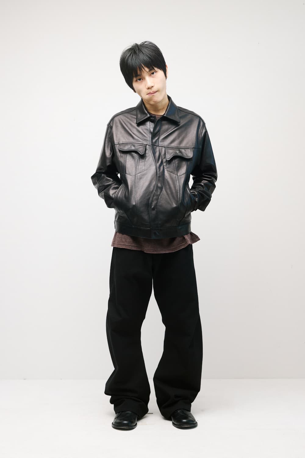 해칭룸 멜팅 트러커 램스킨 레더자켓(3) 상품이미지2