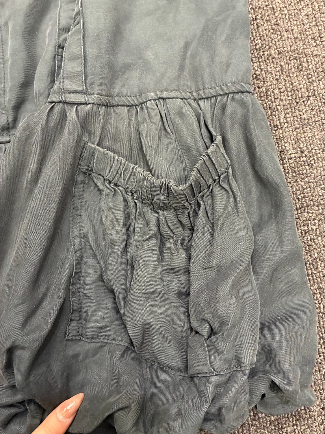 OS)Japanese vintage 여성 지퍼 디자인 프릴 미디 스커트 상품이미지4