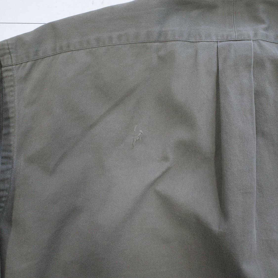 90s 폴로 랄프로렌 클래식핏 코튼 셔츠 M 카키 상품이미지9