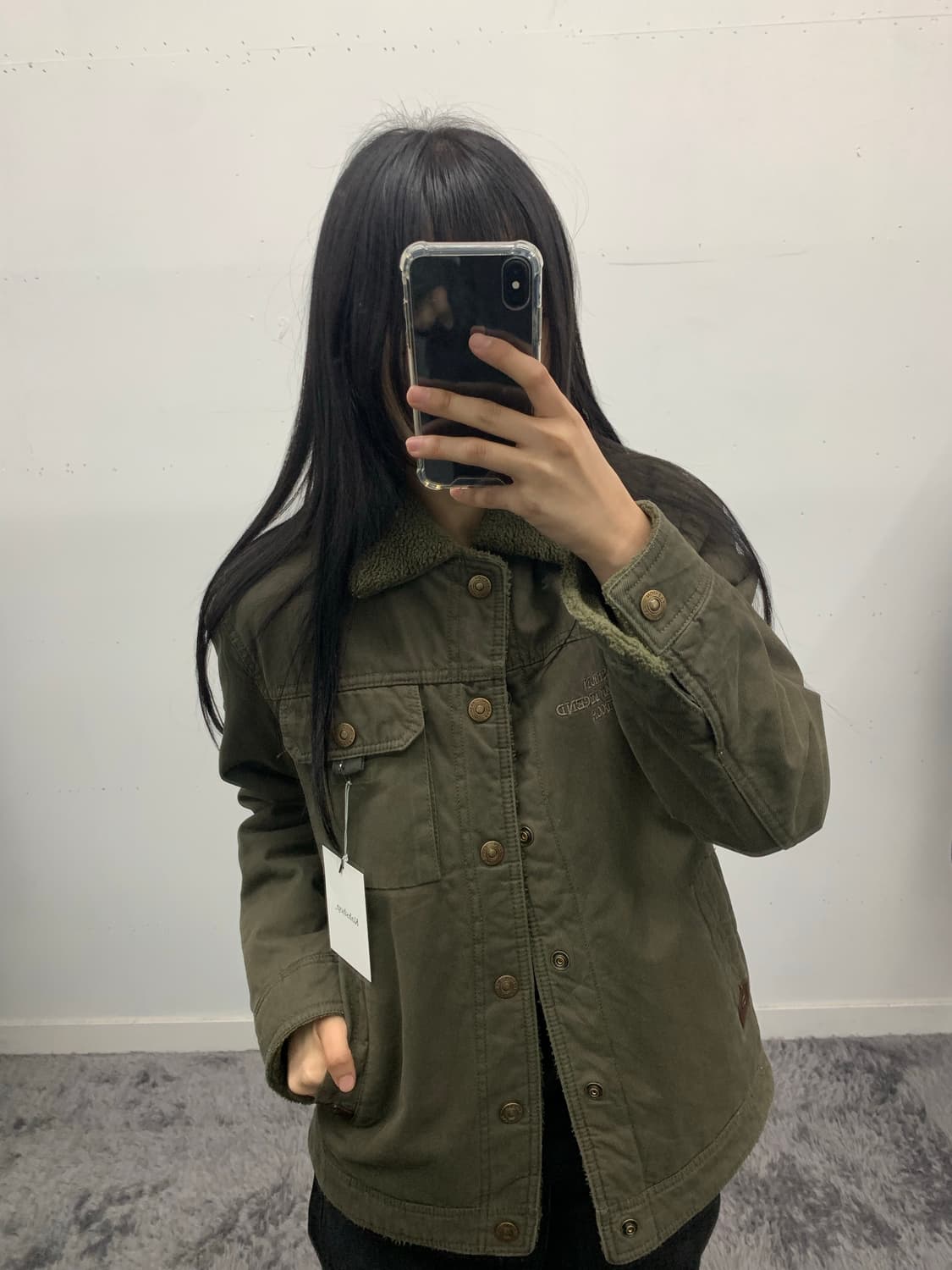 재패니즈 카키 셰르파 자켓 상품이미지1