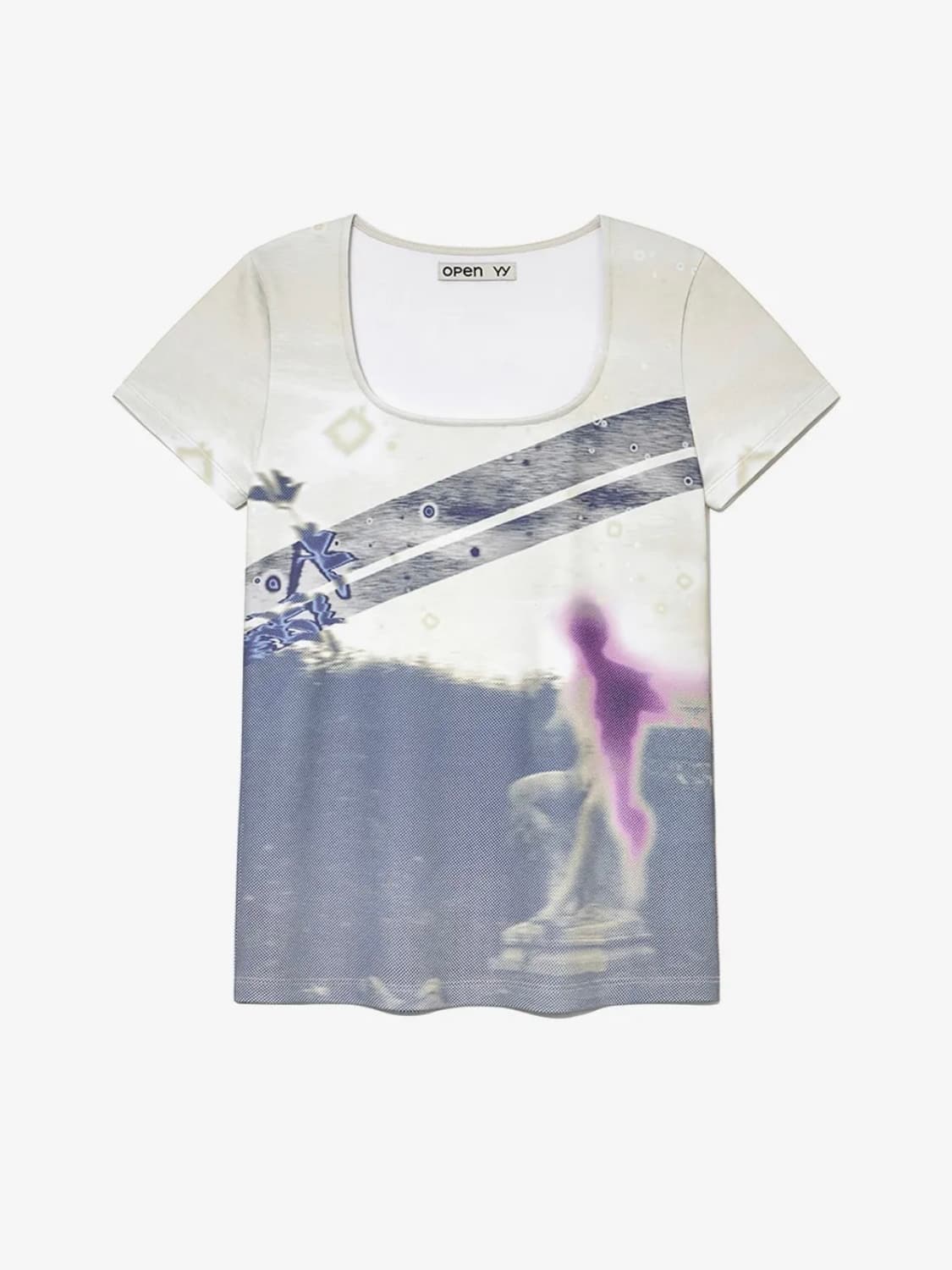 오픈와이와이 dawn graphic u-neck top 상품이미지1