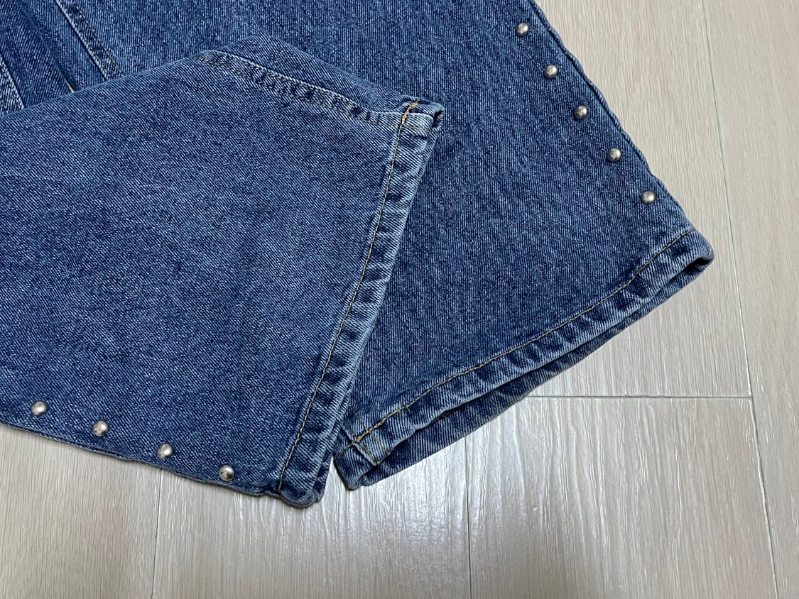 [당일배송] 폴리수엠 스터드 워시드 진, 폴리수엠 데님 팬츠, 바지 상품이미지4