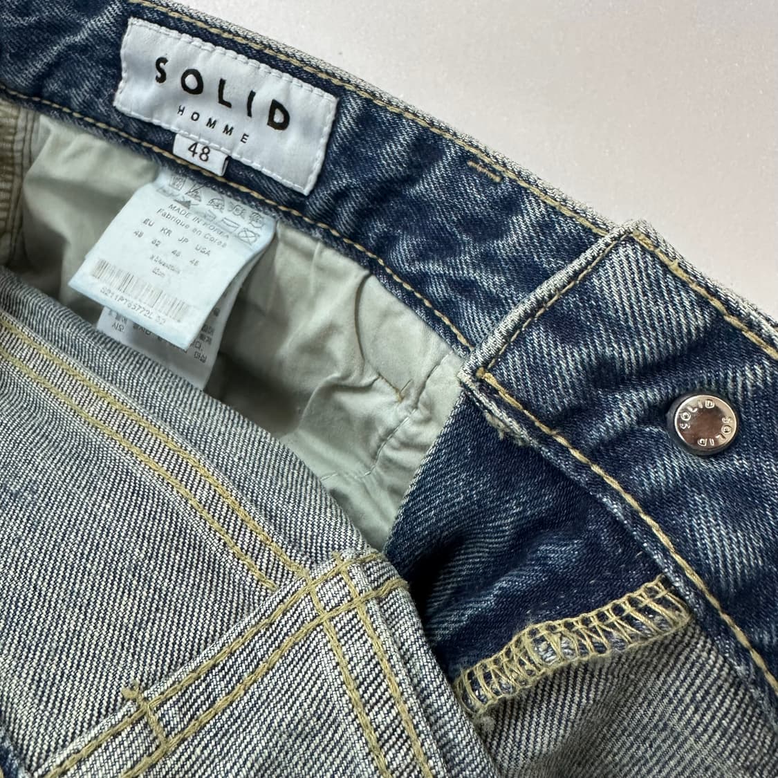 SOLID HOMME 솔리드옴므 레귤러 슬림핏 스판청바지 32 J12 상품이미지9