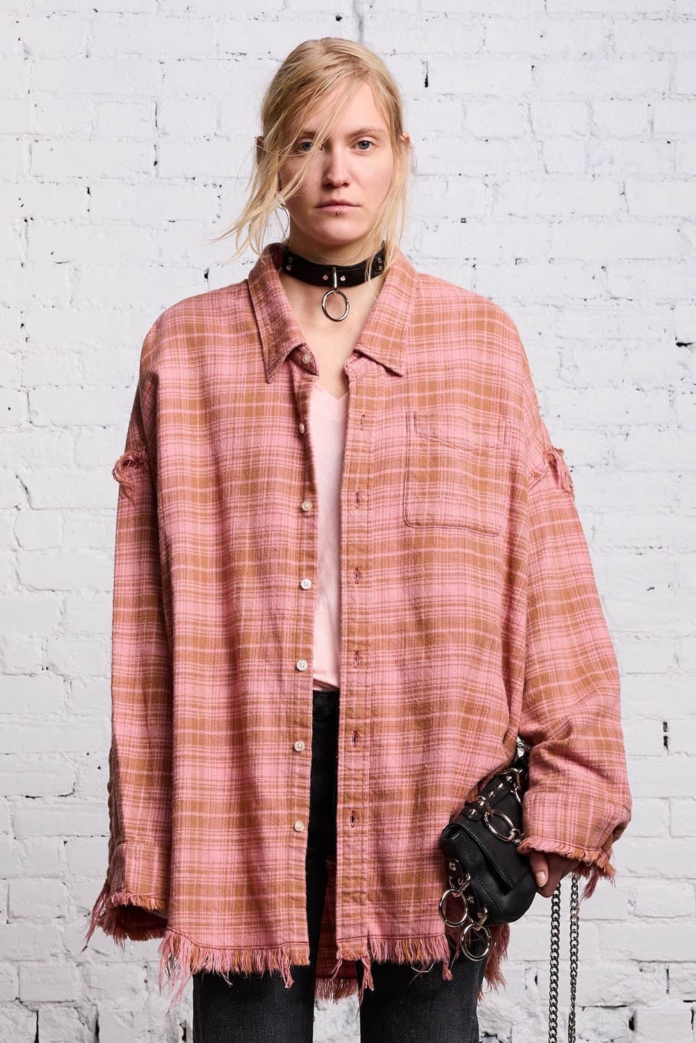 R13 Shredded seam drop neck shirt L 상품이미지4
