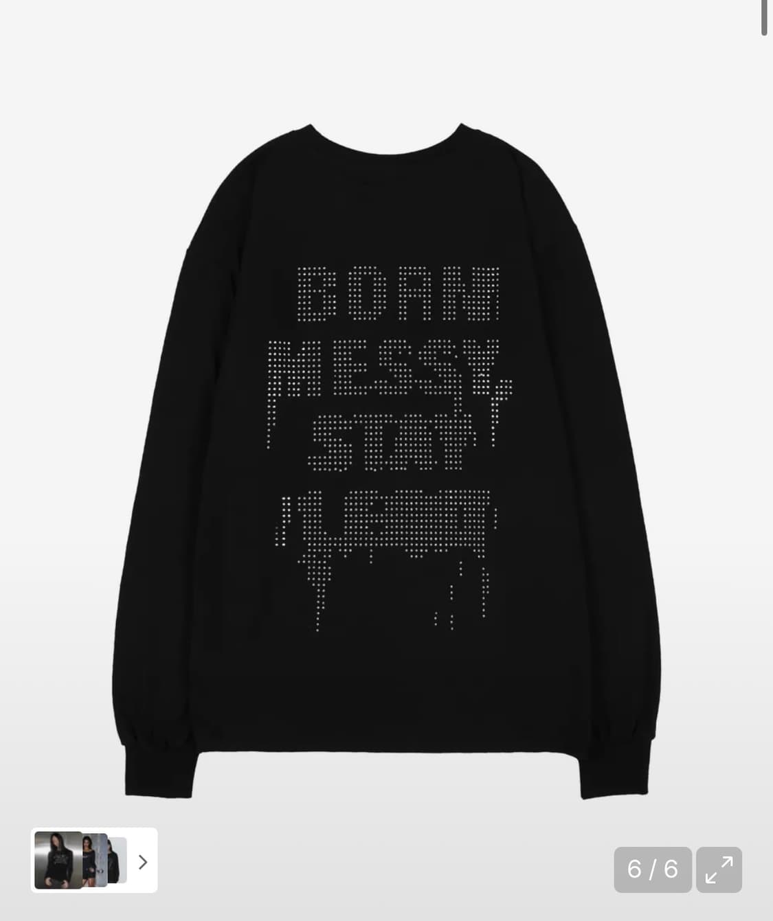 팬시클럽 FF 레터링 롱슬리브 블랙 상품이미지3