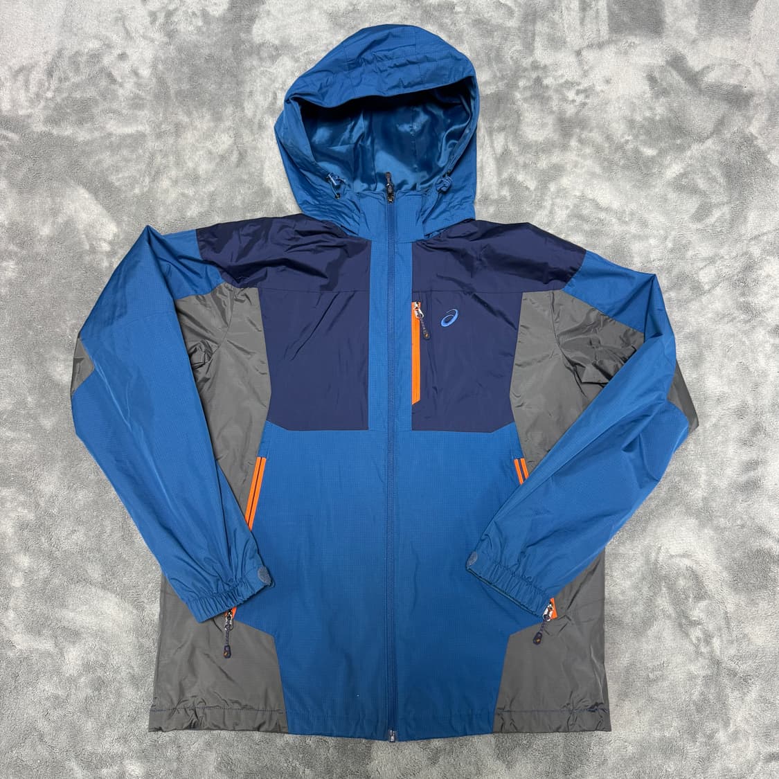 아식스 바람막이 블루 배색 상품이미지1