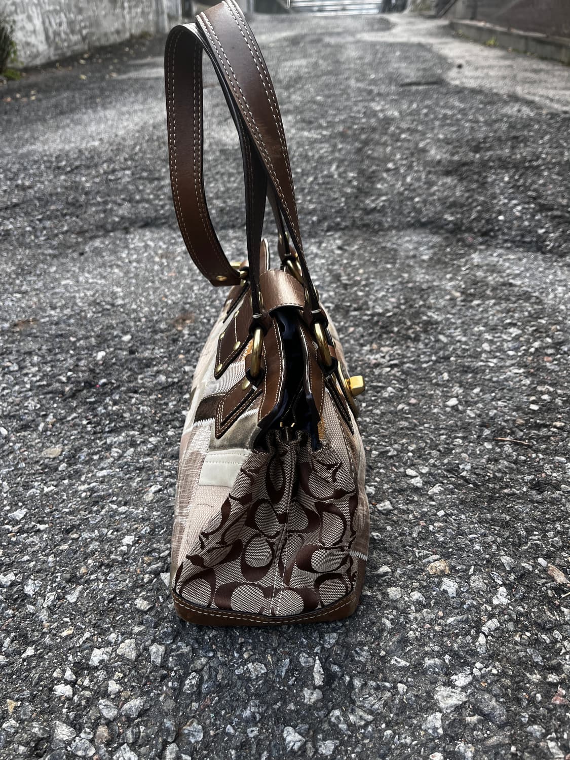 빈티지 코치 패치워크 숄더백 상품이미지2