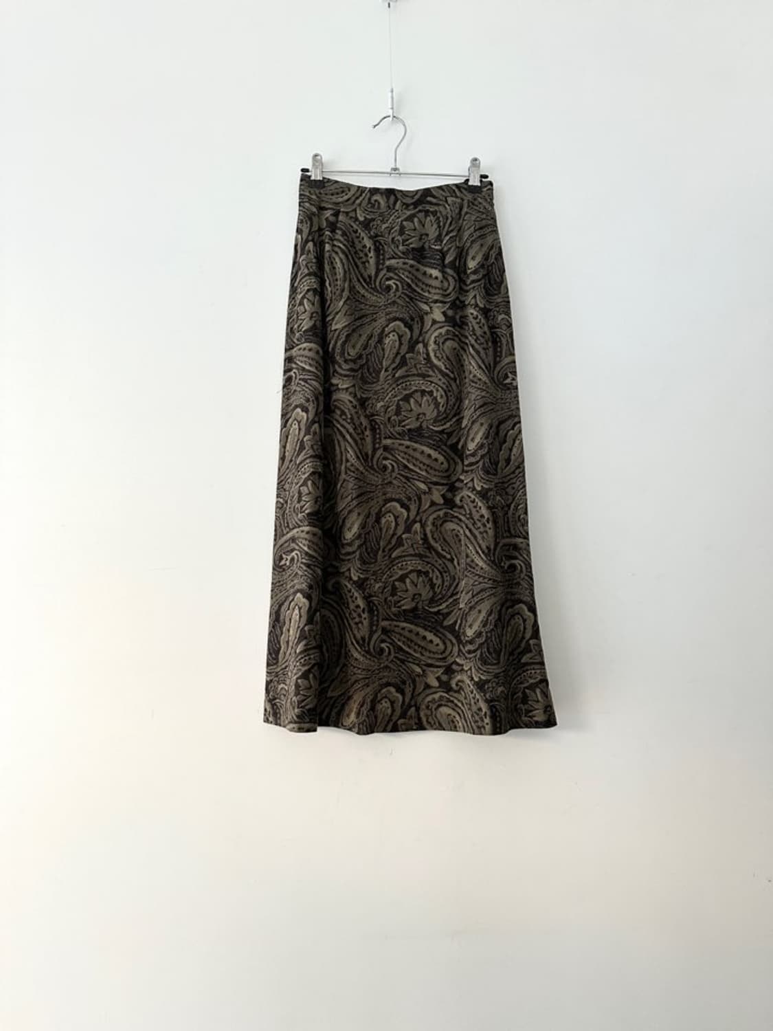Nature pattern flare long skirt / khaki 상품이미지1