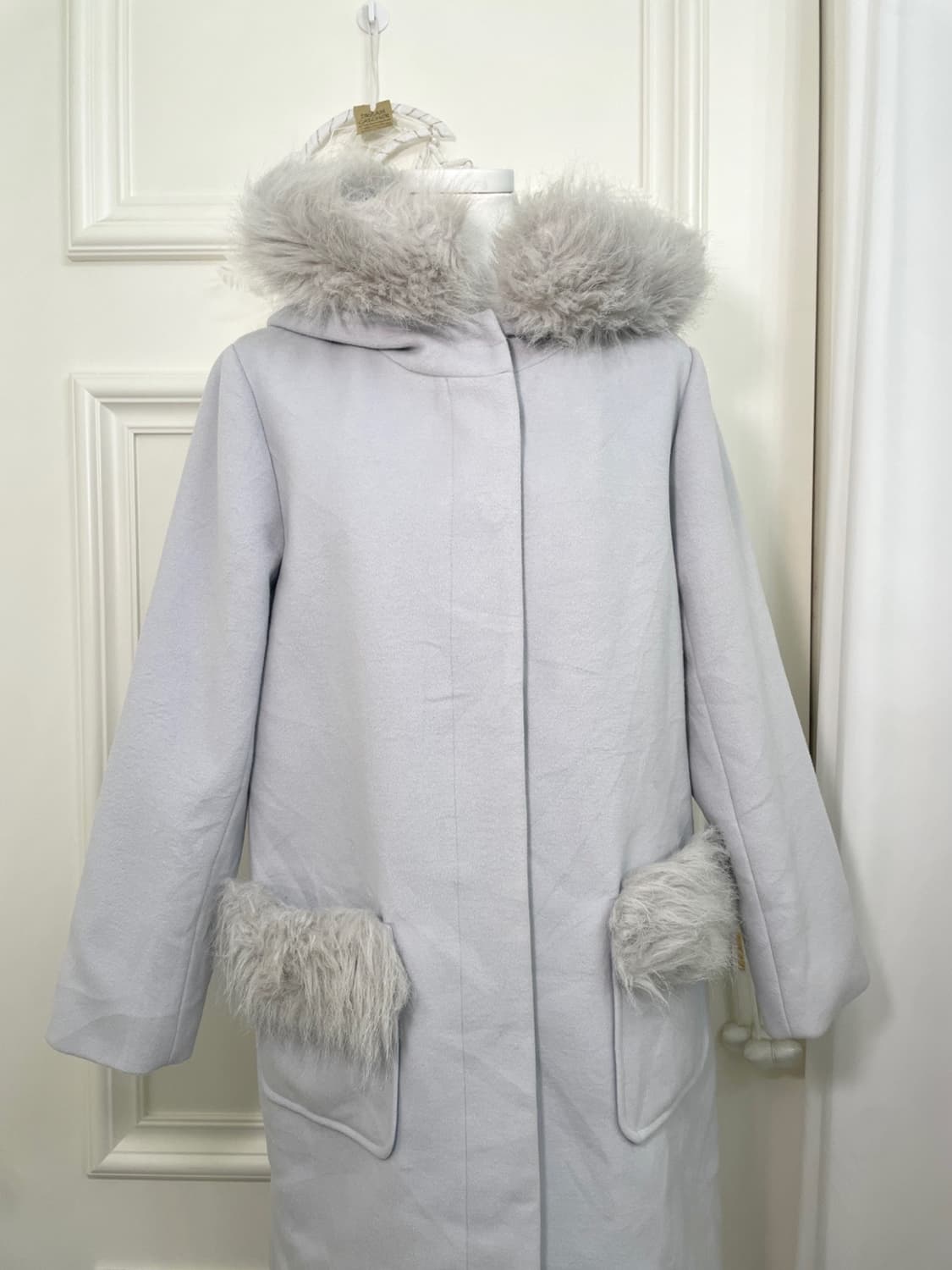 sheer blueberry fur point cute coat 상품이미지5