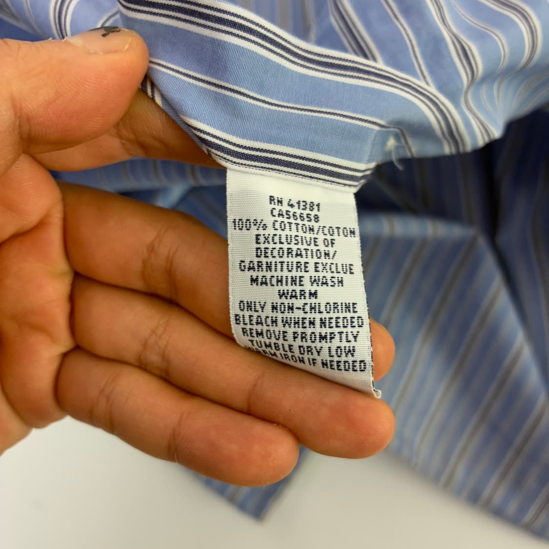 Polo  폴로 랄프로렌 자수 코튼 블루 스트라이프 셔츠 상품이미지5