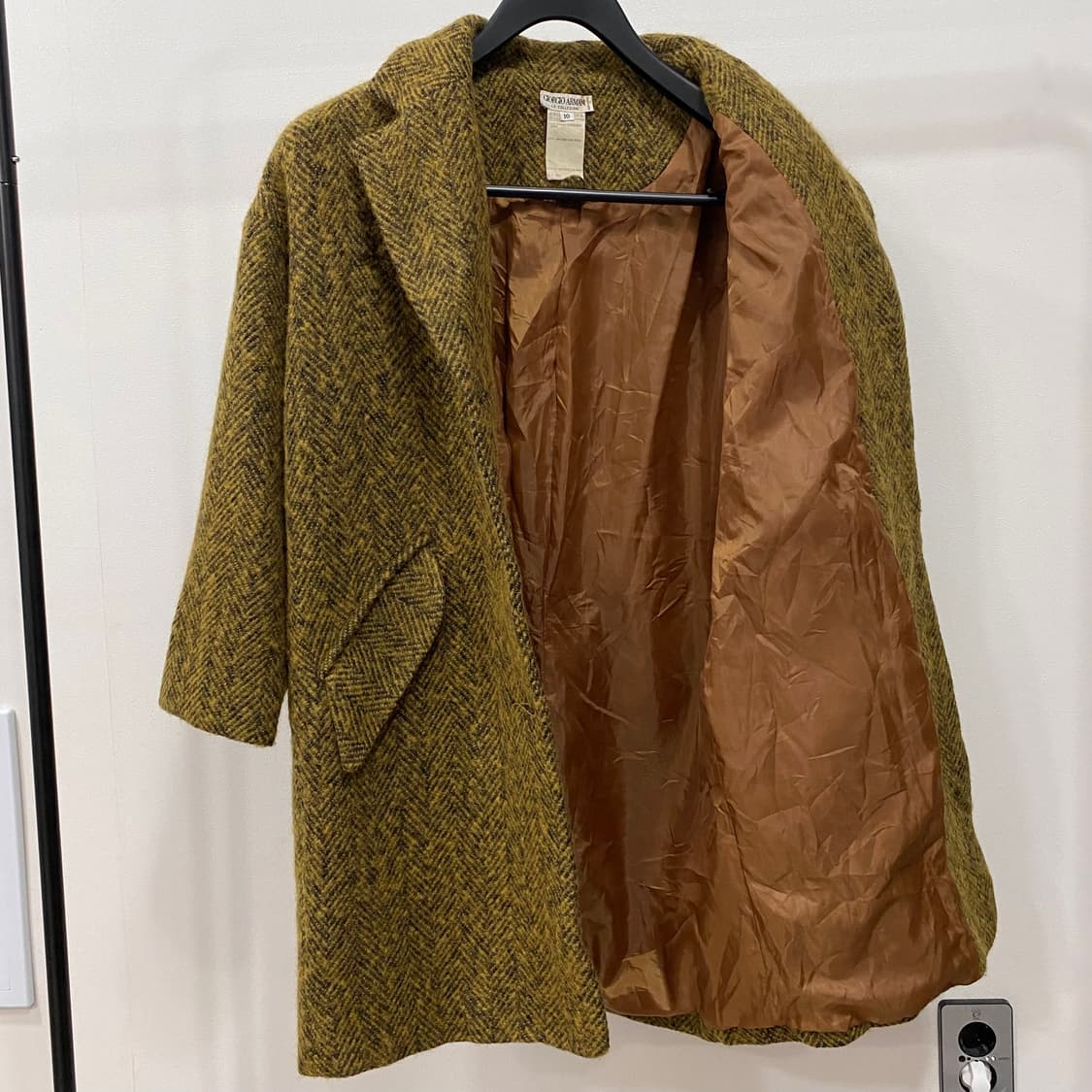 조르지오 아르마니 ITALY 헤링본 울 코트 상품이미지6