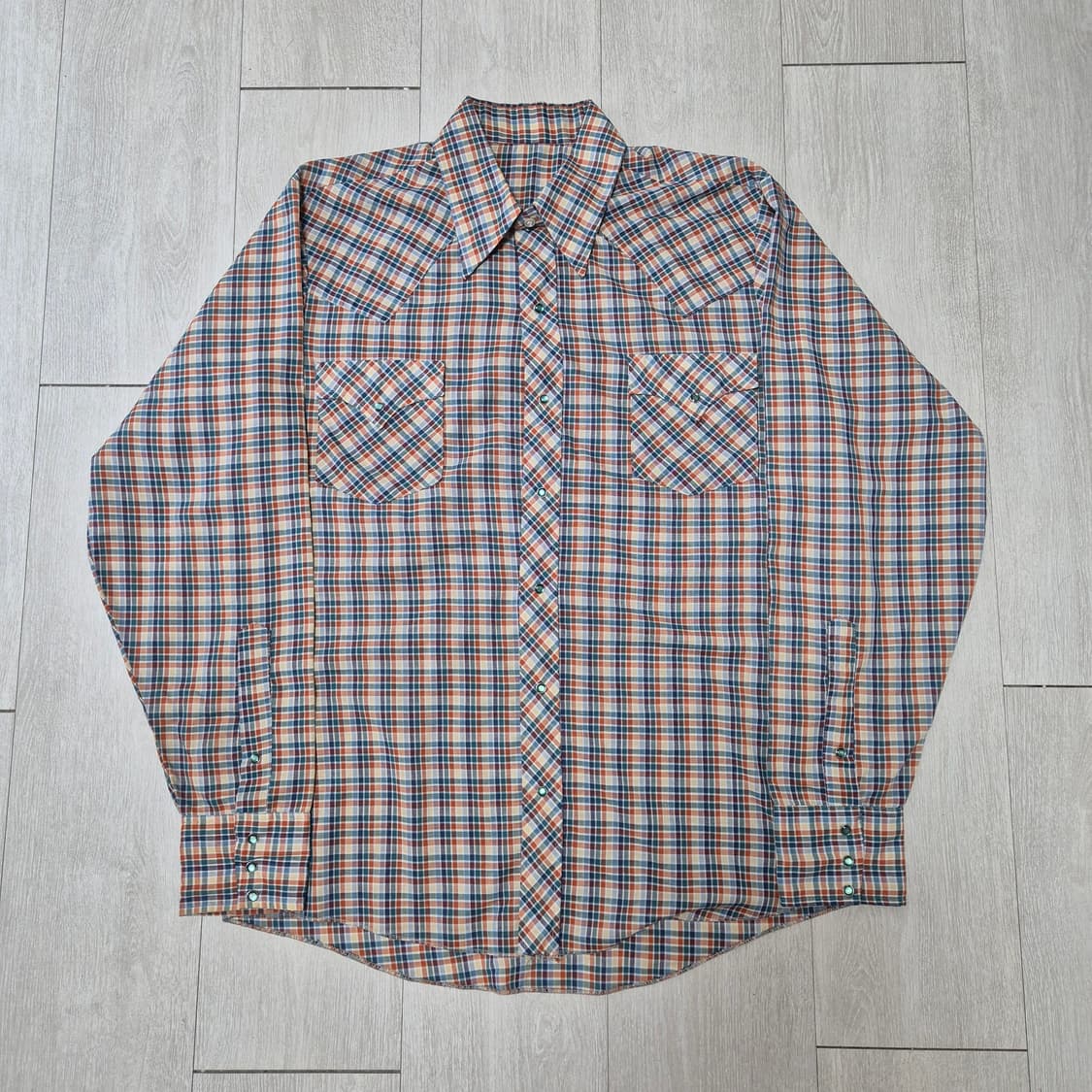 60~70s 아메리칸 웨스턴 셔츠 (XL) 상품이미지1