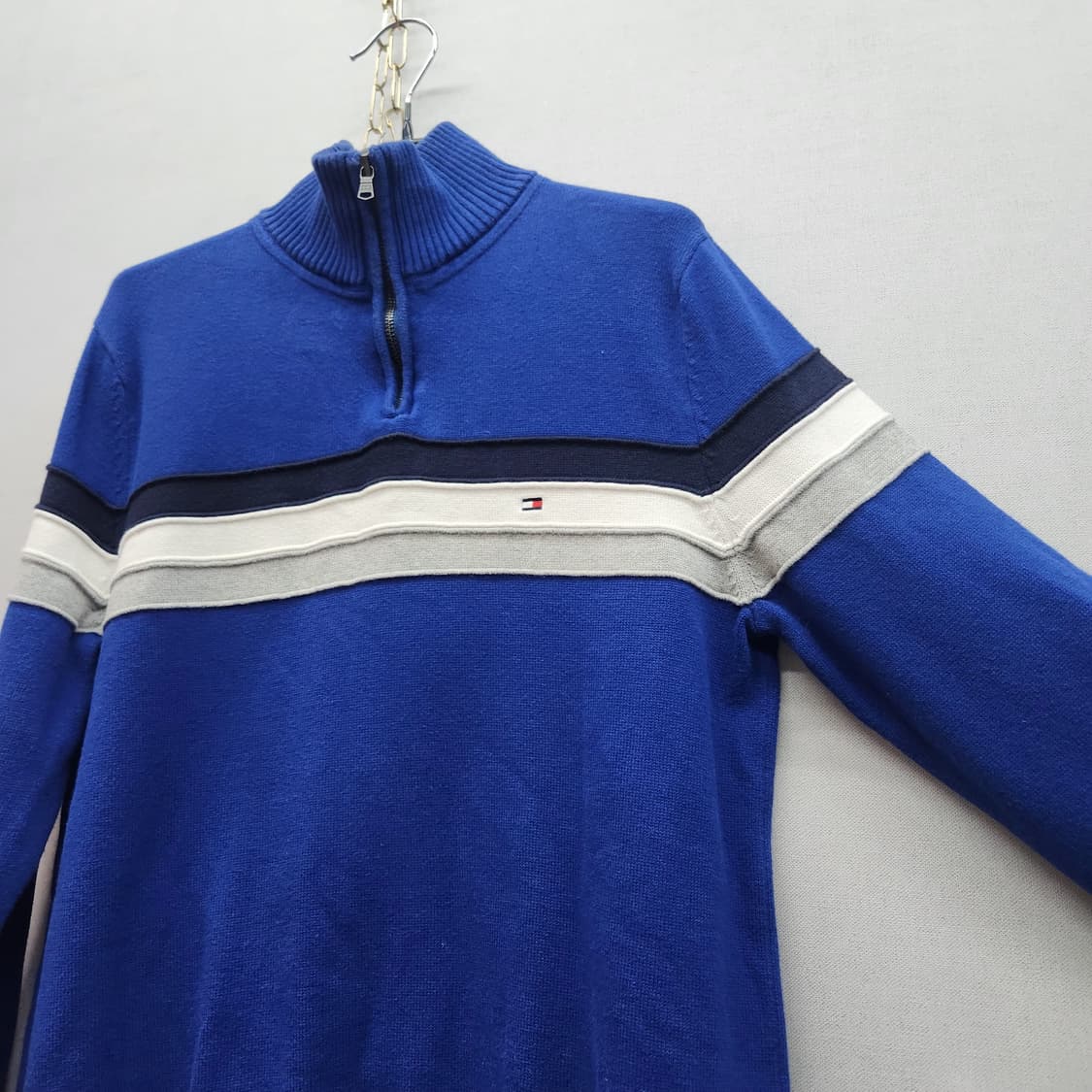 타미힐피거 로고 코튼 반집업 니트 M(M) 남여공용 상품이미지3