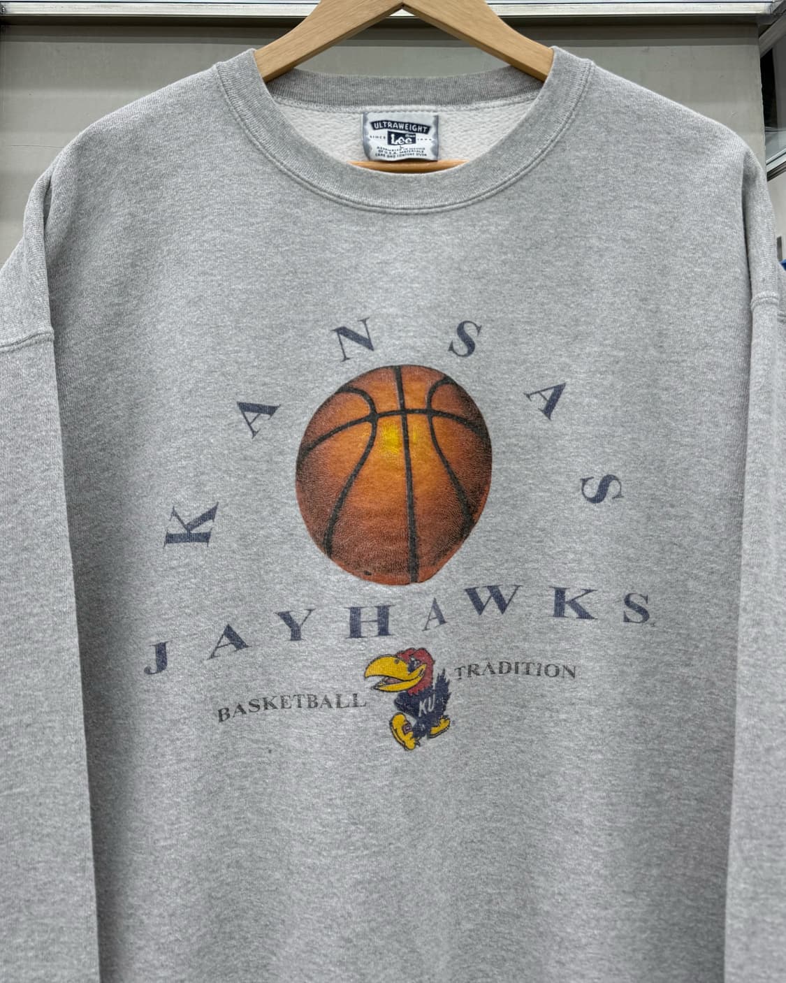 Lee 90s Ultra-Weight KANSAS 컬리지 스웻셔츠 그레이 상품이미지3