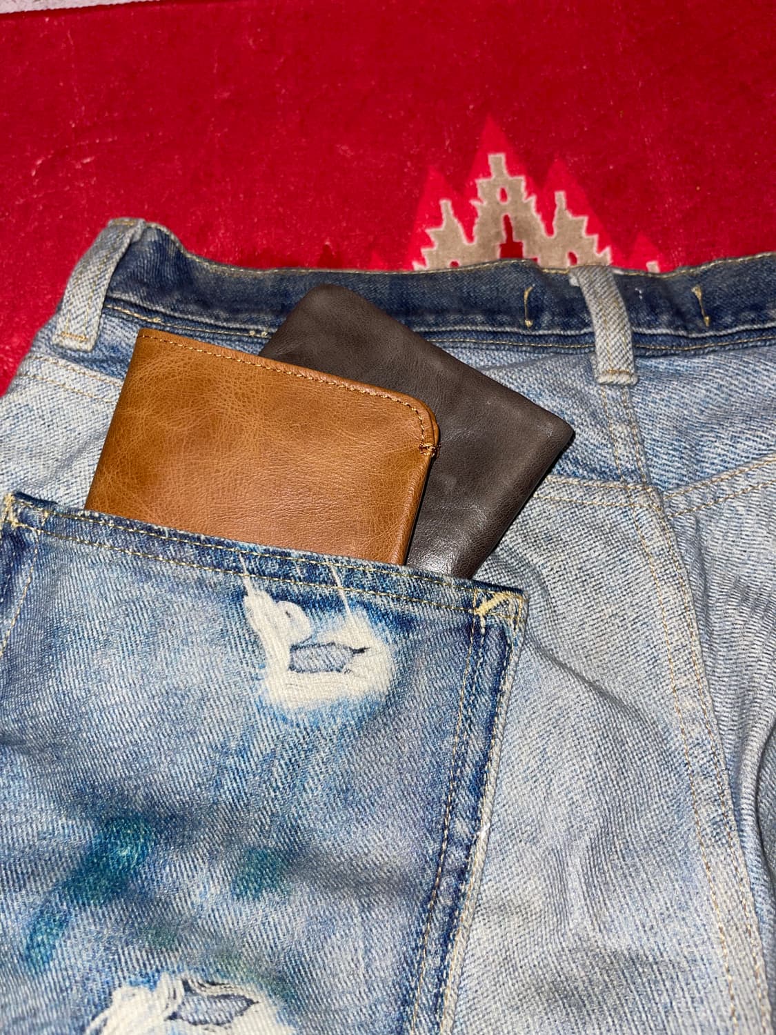 소가죽 빈티지 반지갑 상품이미지3