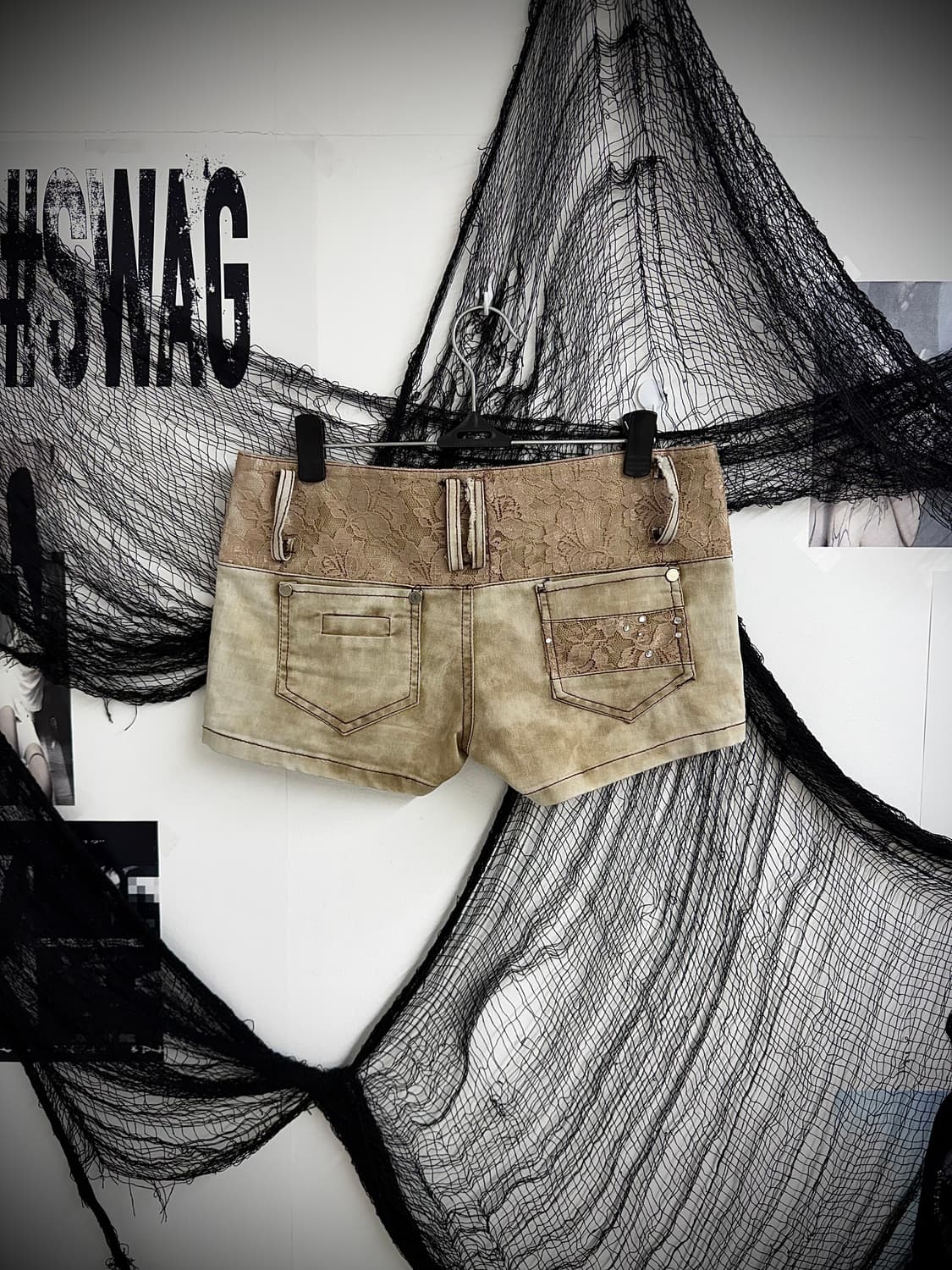 Grunge beads detail shorts 상품이미지4