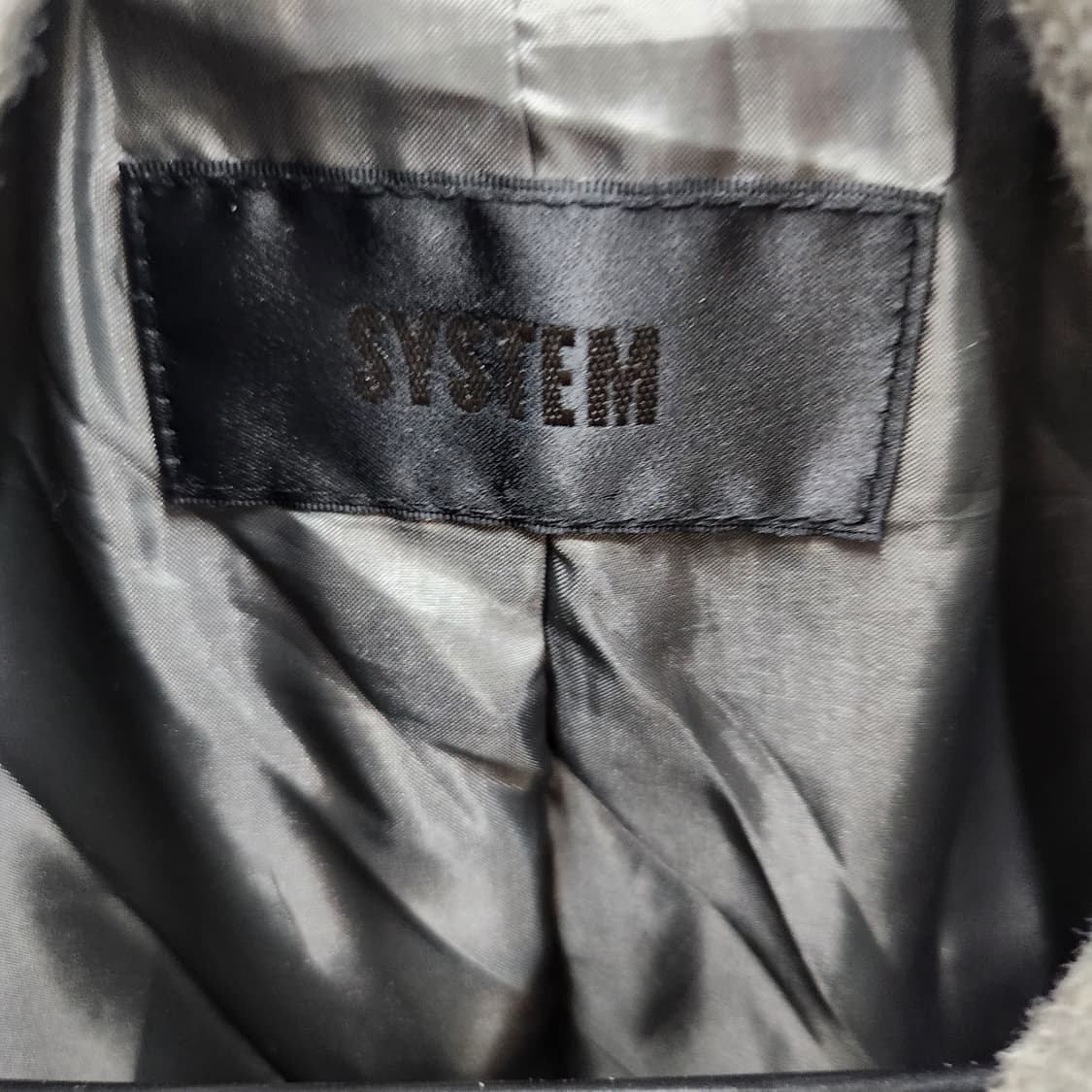 시스템 그레이 반 코트(모/앙고라/캐시미어) S 상품이미지4