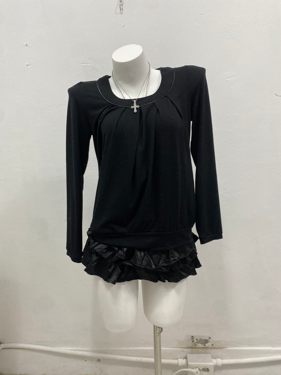 [SORRIDERE] 소리데레 공겜여주 로걀 도트 블라우스 상품이미지3