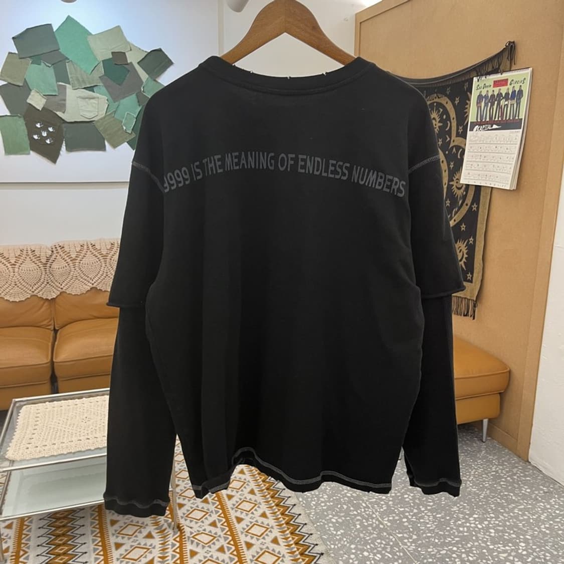 9999아카이브 스트릿 펑크 스켈레톤 레이어드 롱슬리브 2 C10914 상품이미지4