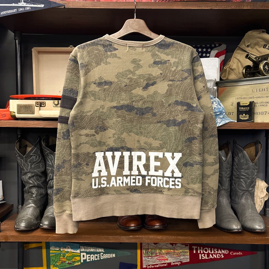 아비렉스 40주년 FORTY 컨투어라인 카모 코튼스웻셔츠 N1239 상품이미지2