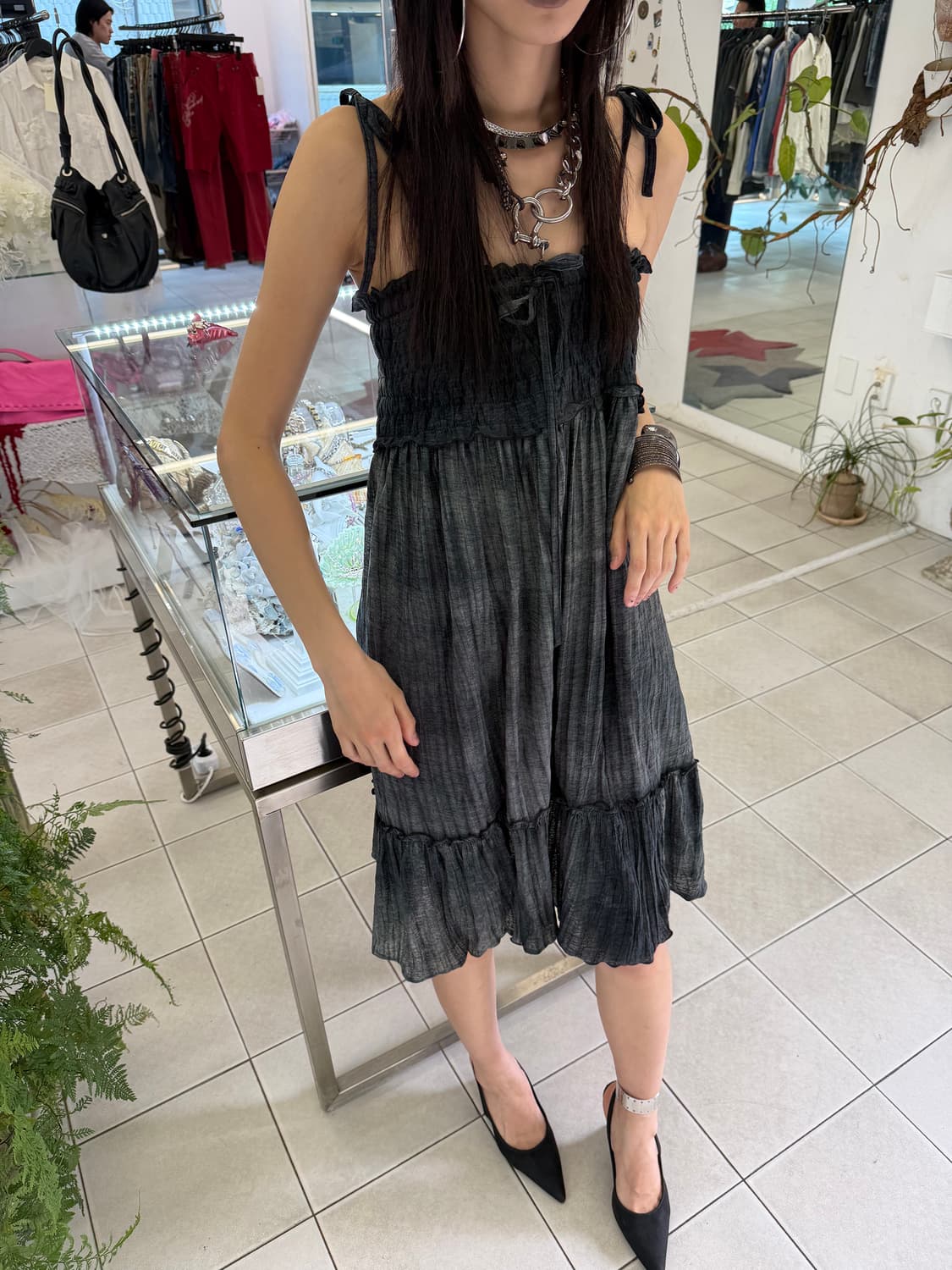 tie dye tube top dress 상품이미지1