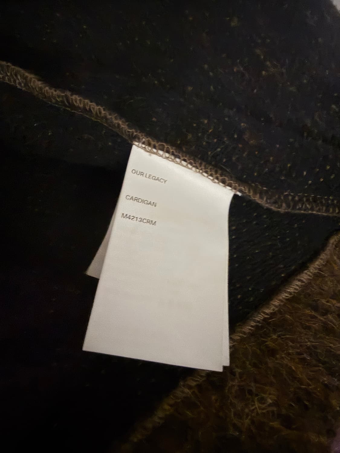 아워레가시 모헤어가디건 올리브 50 xl 상품이미지3