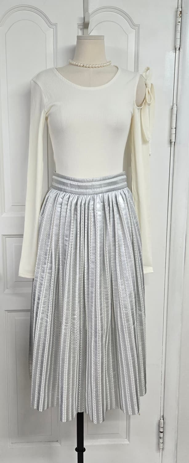 마쥬 메탈릭 플리츠스커트 상품이미지1