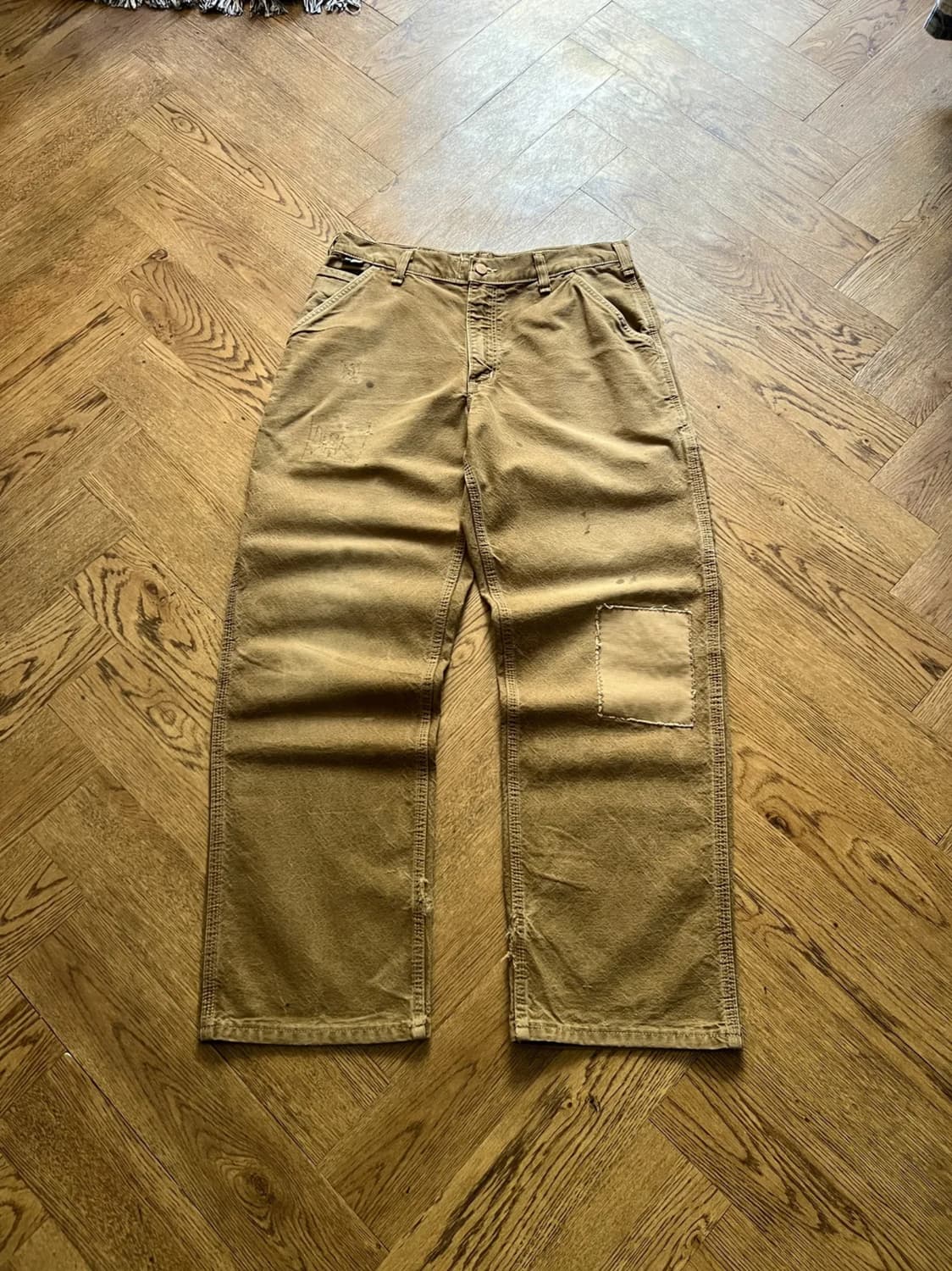 [32]칼하트FR USA 빈티지 리페어 브라운 카펜터 워크 팬츠 상품이미지1