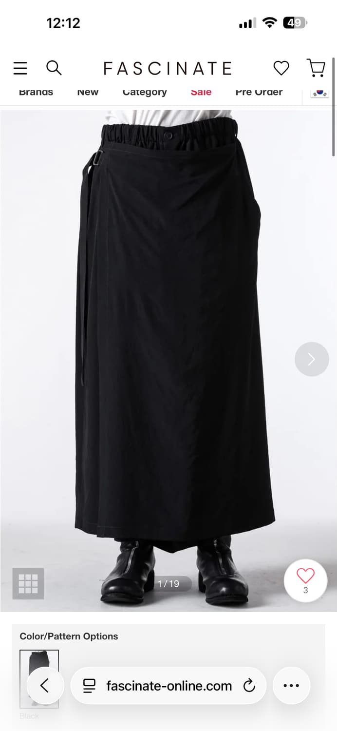 요지 야마모토 랩스커트팬츠 구합니다 ㅠㅠ 상품이미지1