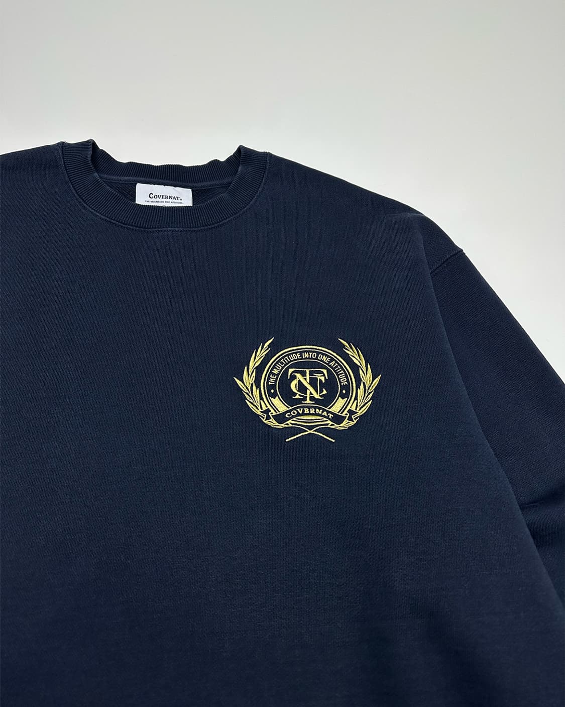 커버낫 헤비코튼 맨투맨 네이비 상품이미지3