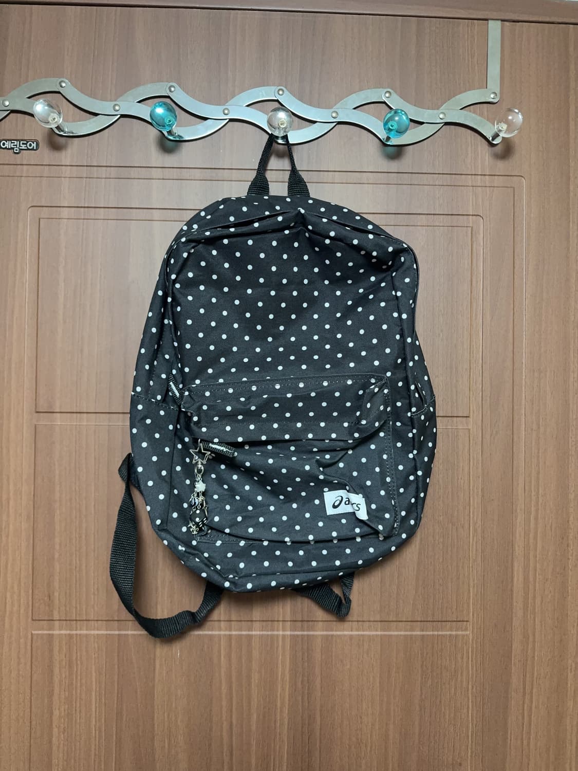 일본 빈티지 모리걸 아식스 도트 블랙 백팩 모리 가방 상품이미지2