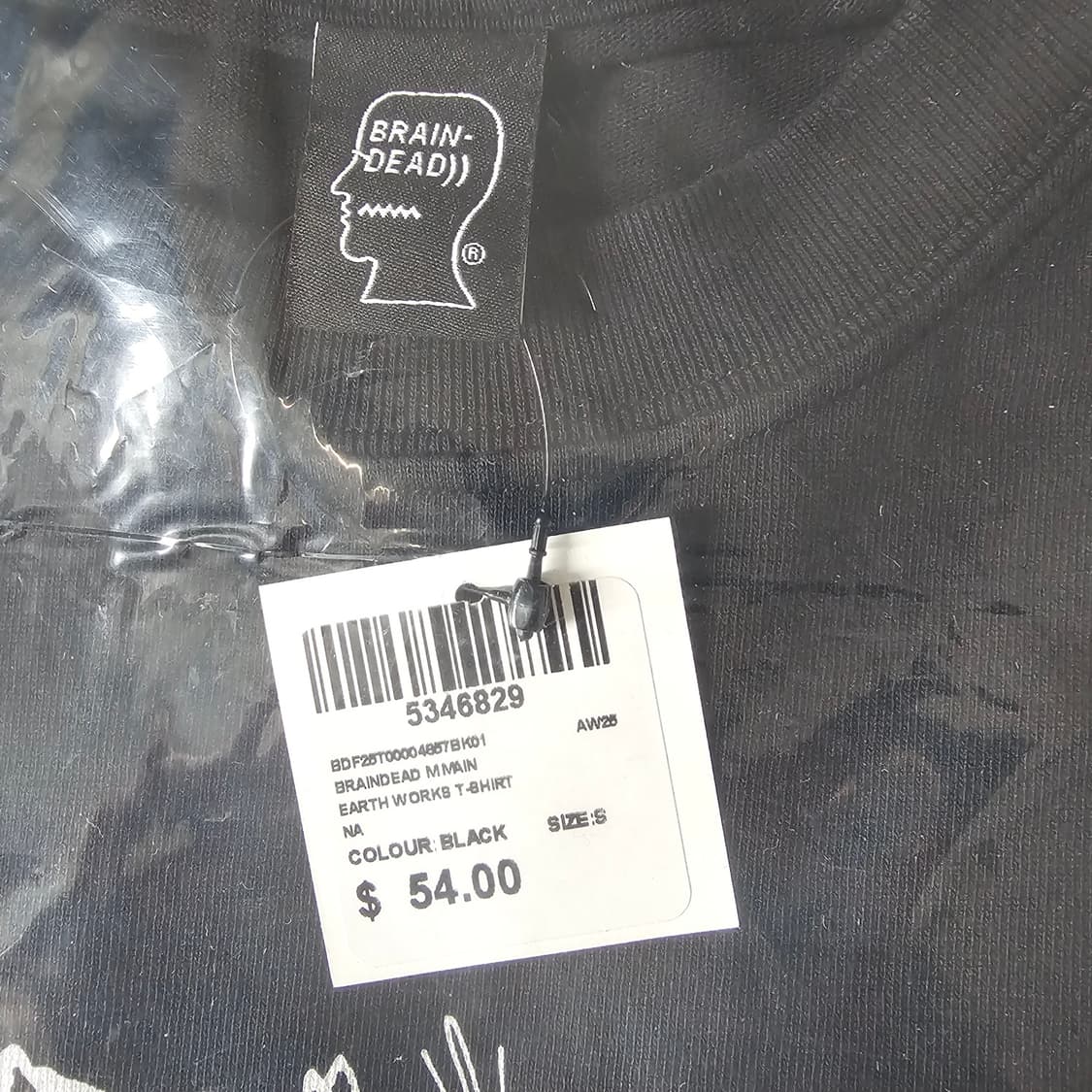 S 새제품) 브레인데드 반팔 그래픽 티셔츠 남자 여자 95 100 M 상품이미지4