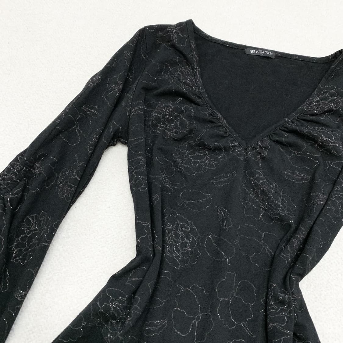 블랙페어리 글리터로즈 셔링 7부 탑 상품이미지2