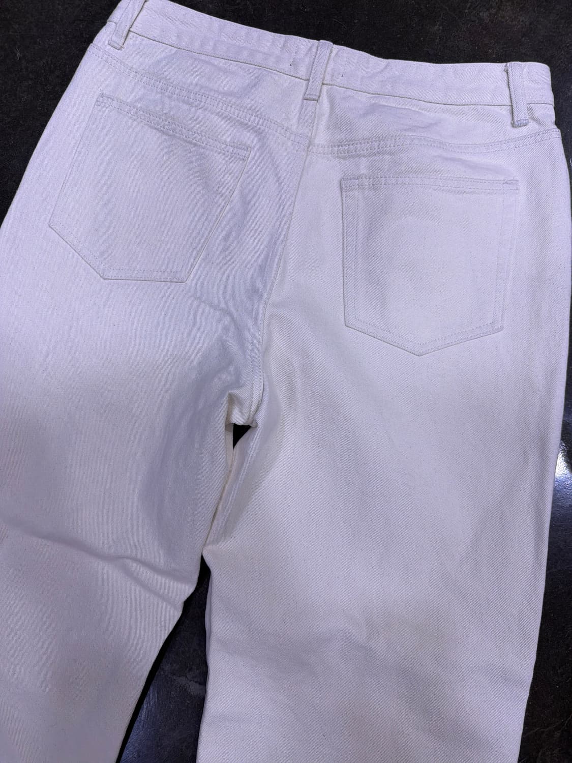 무신사스탠다드 와이드 데님 팬츠 크림 32 상품이미지7