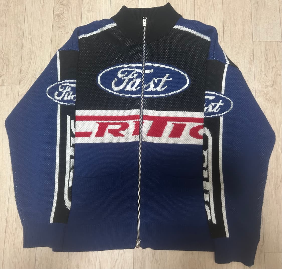 크리틱 레이싱 니트 집업 상품이미지2