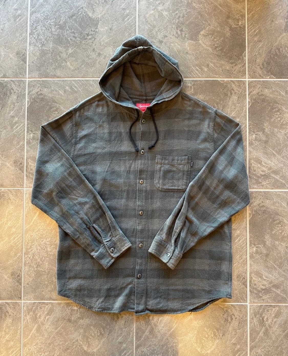 2017FW 슈프림 후드 체크 셔츠 상품이미지1