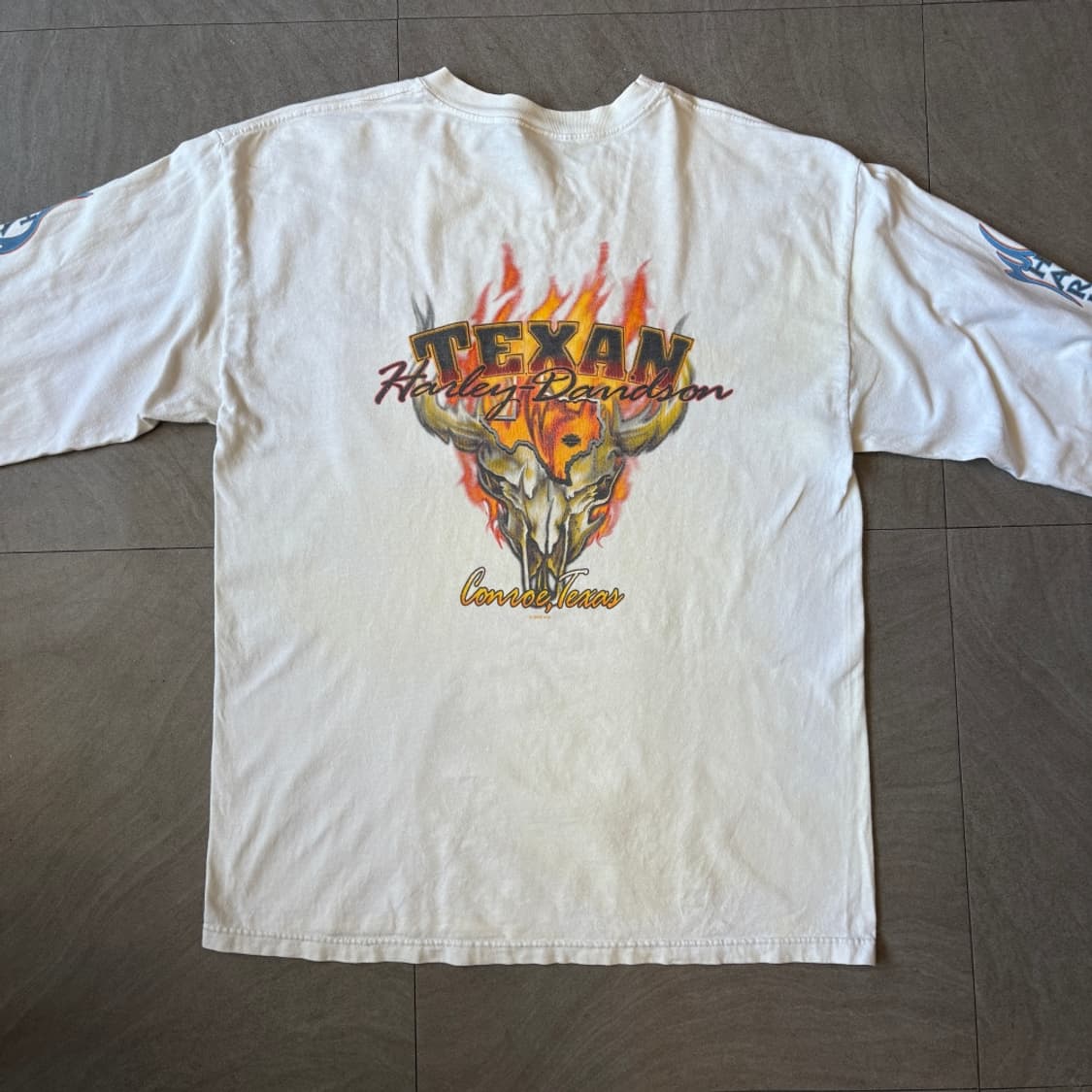 할리데이비슨 정품 화이트 플레임 긴팔 티셔츠 롱슬리브 상품이미지8