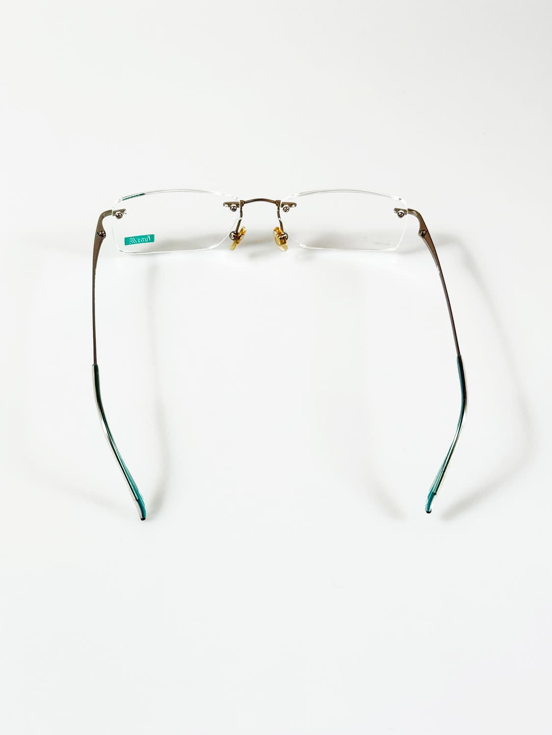 90s FUTIS 무테 스퀘어 메탈 프레임 빈티지 안경 상품이미지5