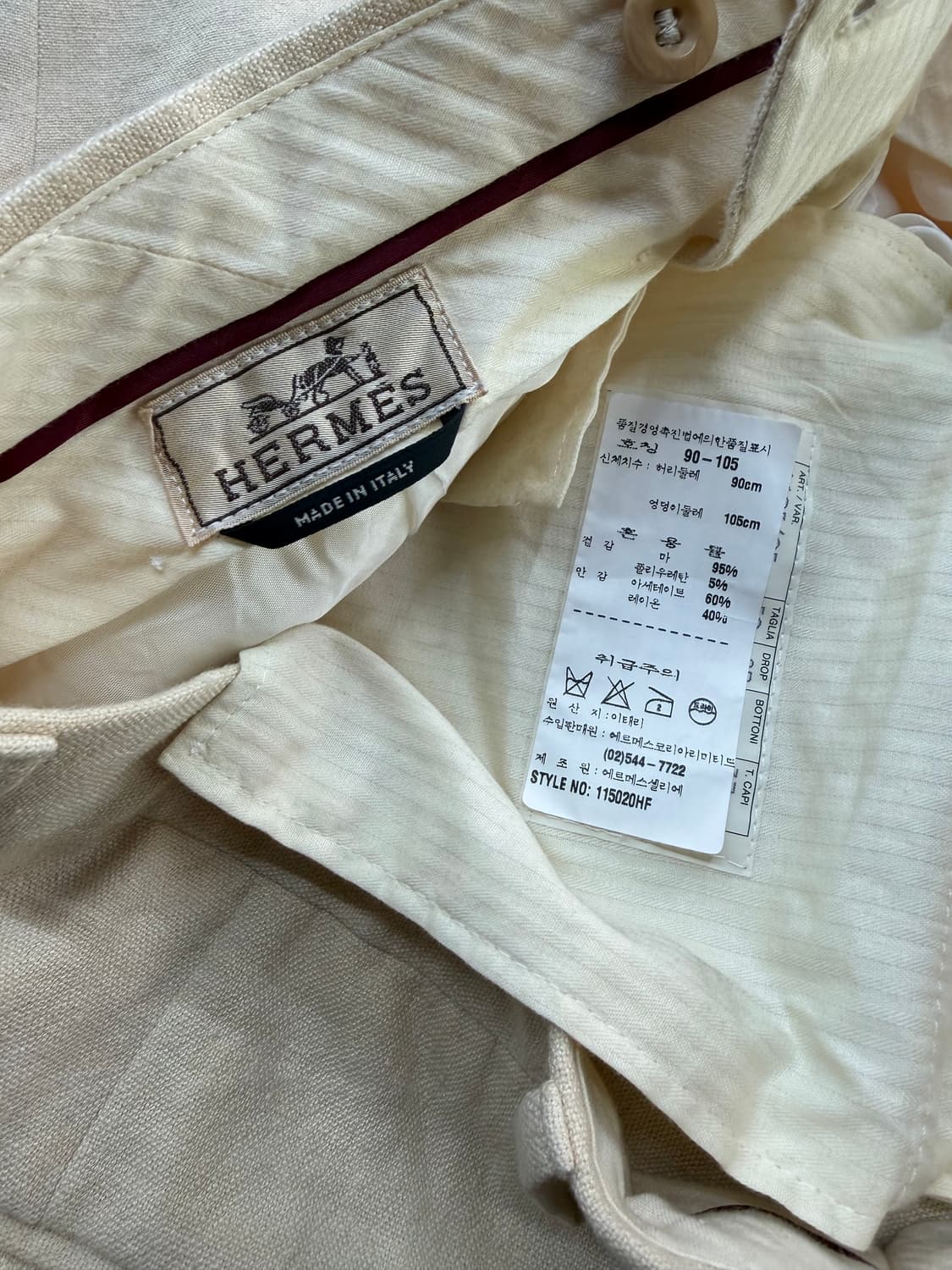 32/ 에르메스 린넨 마 투턱 베이직 팬츠 (새상품) 상품이미지10