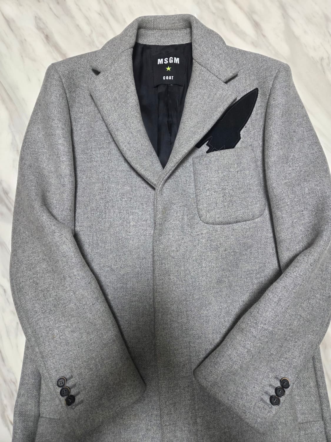 MSGM 로켓 패치 롱코트 상품이미지3