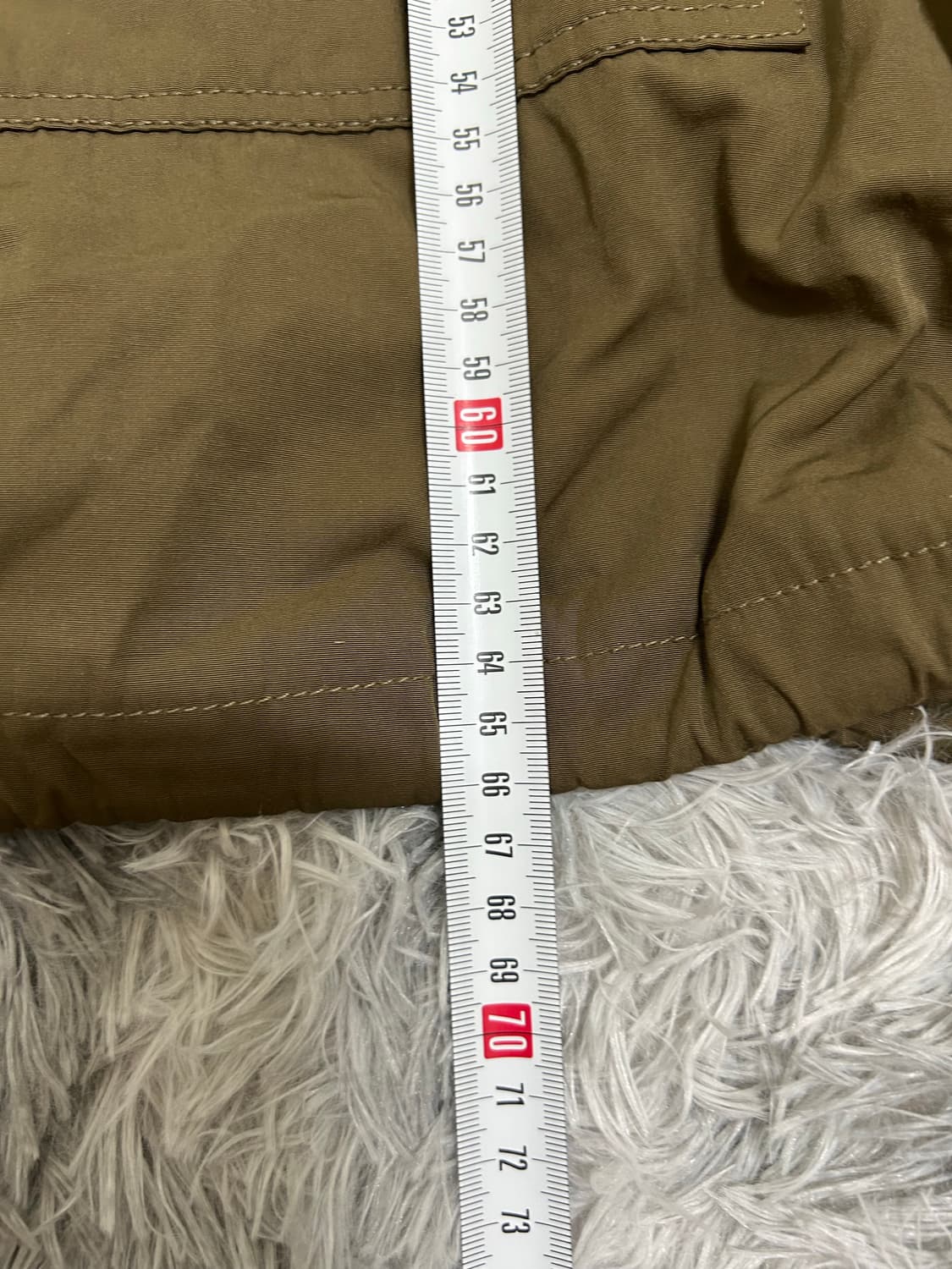 후아유 카키 y2k 기모 후드 반집업(L) 상품이미지7