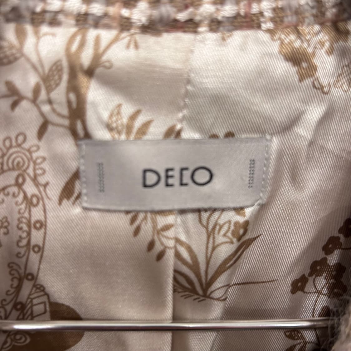 데코 스냅버튼 울 부클 트위드 자켓 상품이미지3