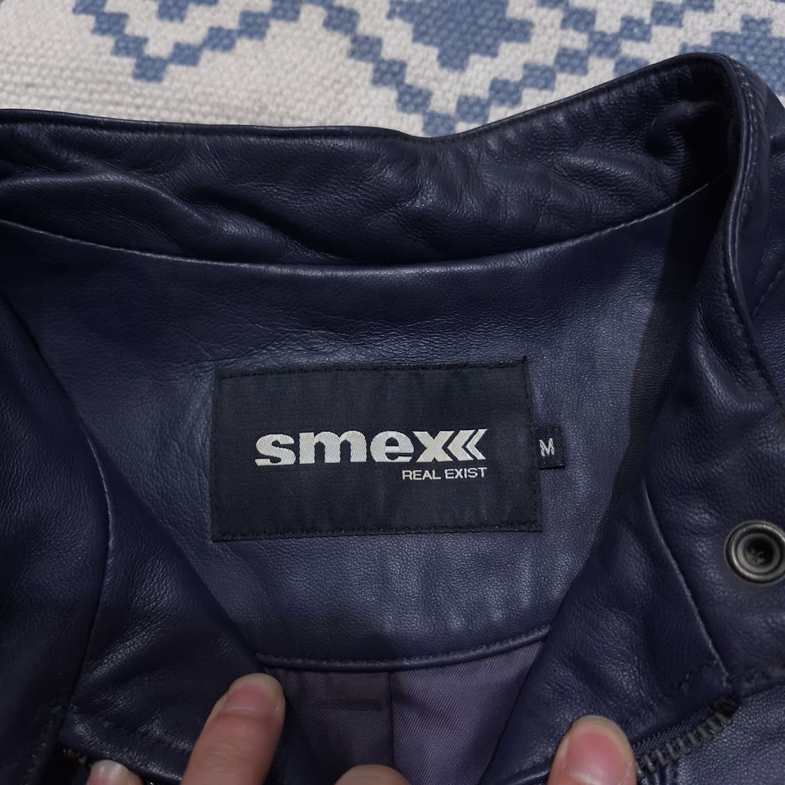 스멕스 스모키블루 넥버튼 양가죽 램스킨 레더자켓 가죽자켓 WOMANS M 상품이미지6
