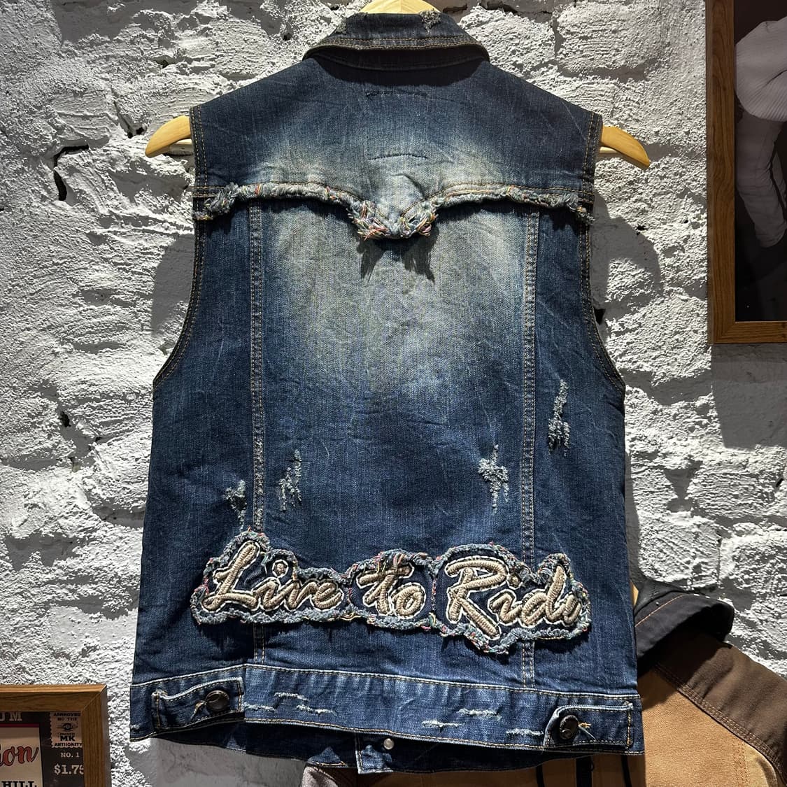 Cloud72 바이커 데님 조끼 상품이미지2