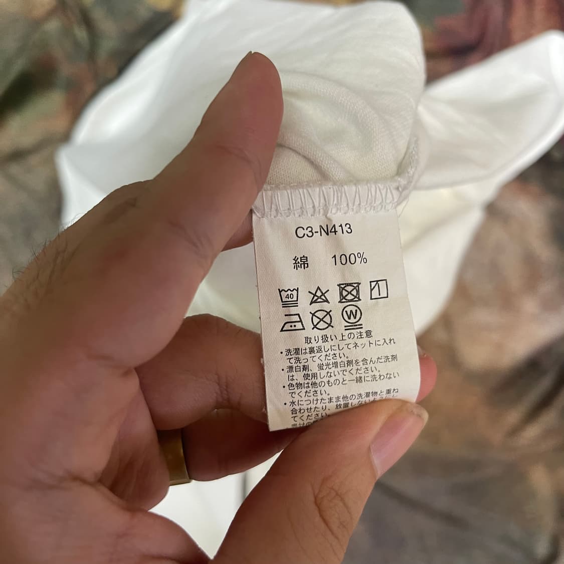챔피온 빈티지 스펠아웃 핸드로고 화이트슬리브 L 상품이미지4