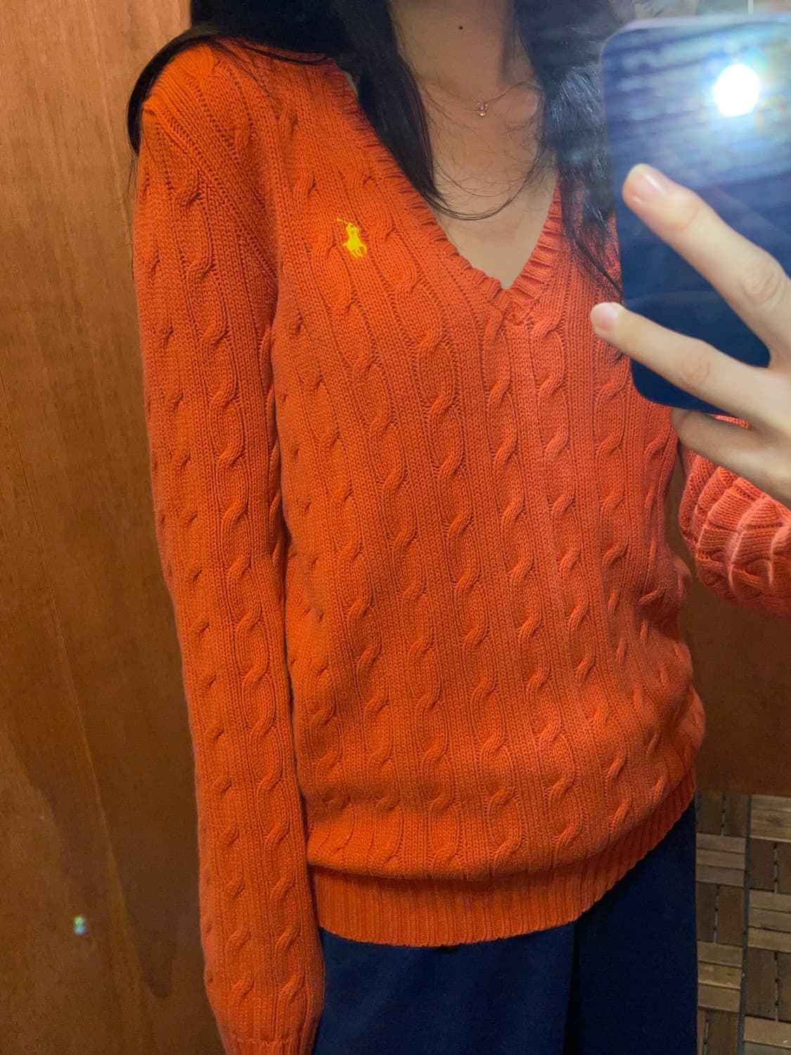 (M) POLO 폴로 랄프로렌 스포츠 케이블 브이넥 니트 상품이미지2