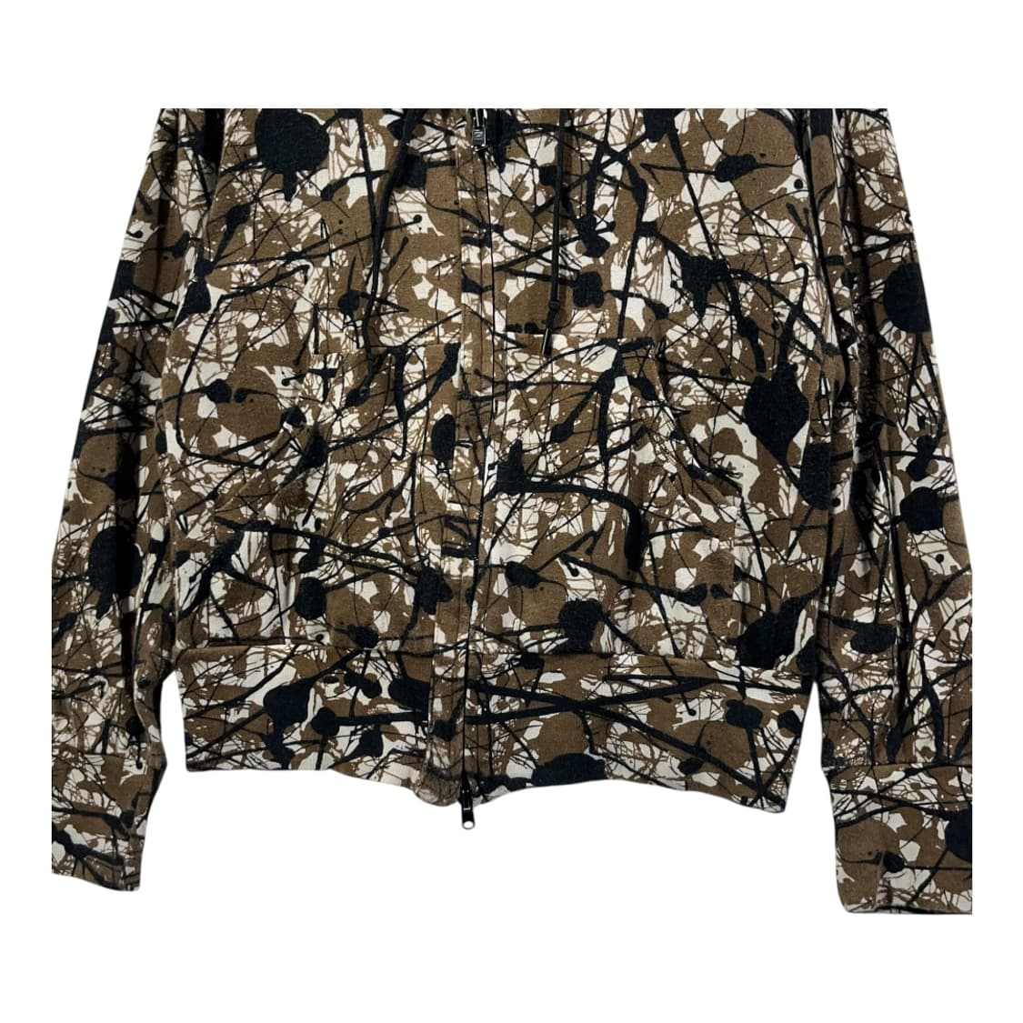 [a ato o] 빈티지 올오버 스플래터 프린팅 후드집업 상품이미지4