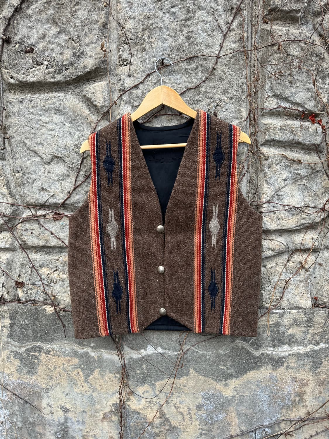 센티넬라 나바호 문양 아트피스 오르테가 치마요 핸드 베스트 조끼 상품이미지1