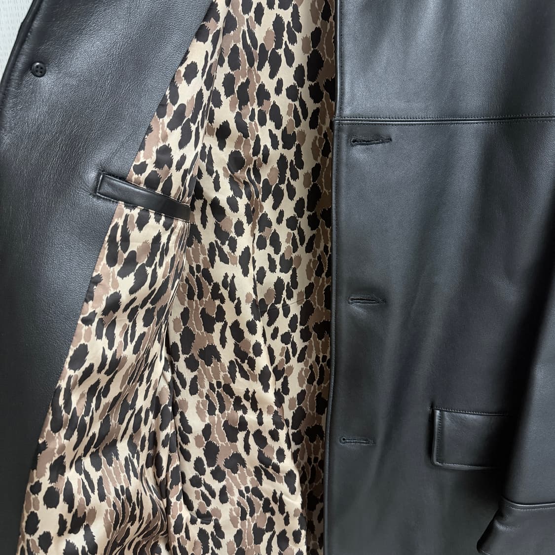 와코마리아 레더 카코트 상품이미지3